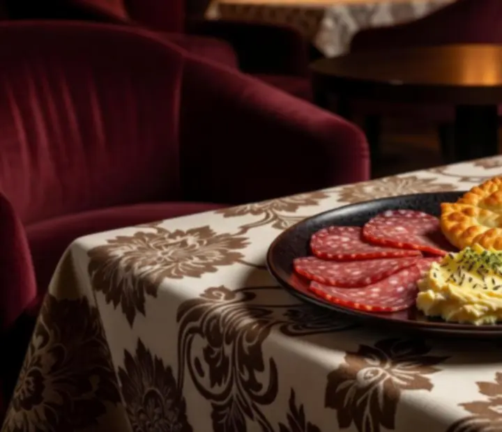 Előételek és elegáns vendégtér a Flavor Housee kaszinói étteremben